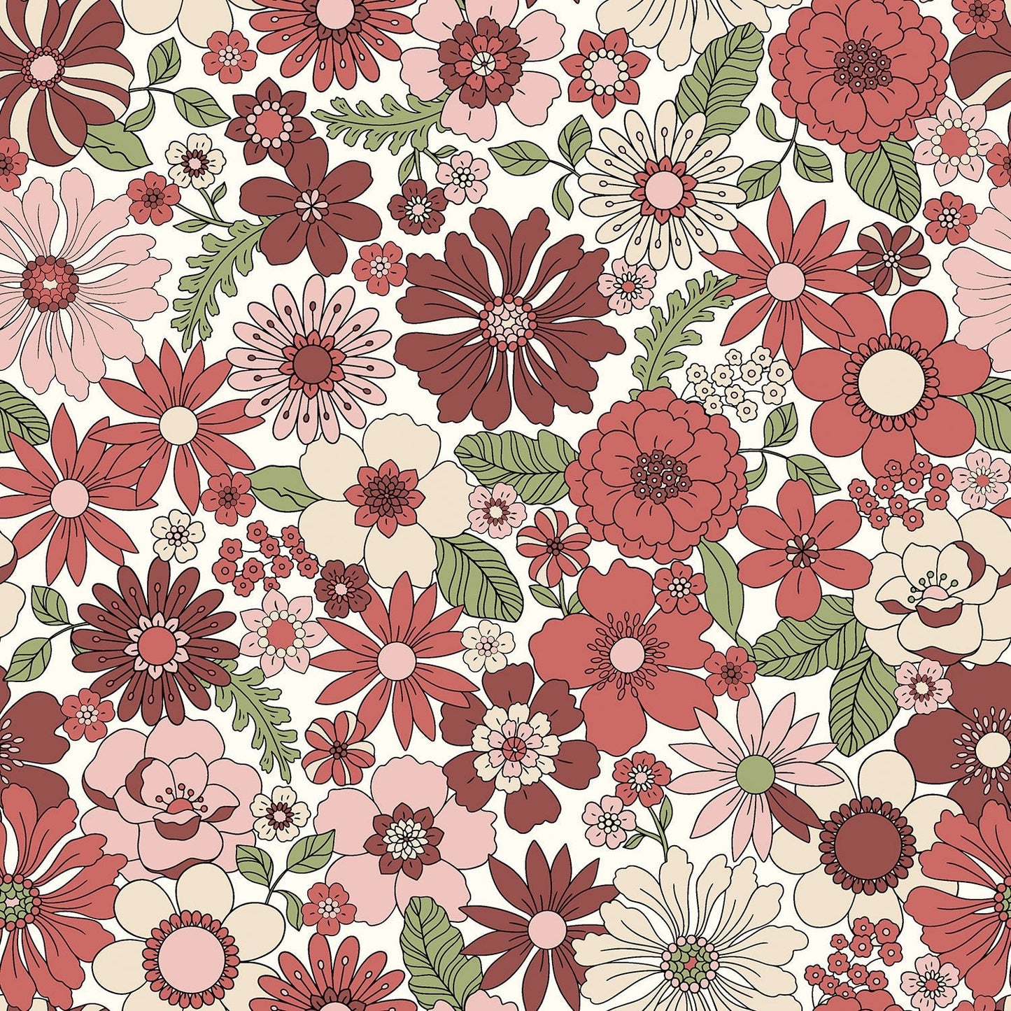 Attēls ar Muslīns - puķes 120 g/m² – pieejams Šarlotes audumi