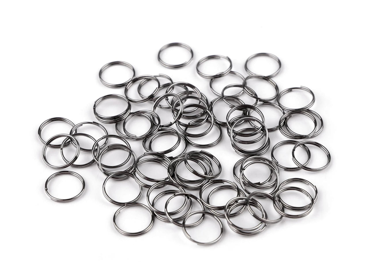 Attēls ar Nerūsējošā tērauda savienojošie gredzeni (split rings) Ø12 mm 20 g – pieejams Šarlotes audumi