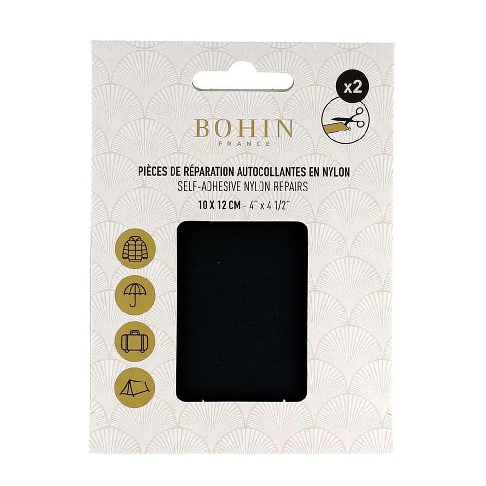 Pašlīmējošs ielāps Bohin 10x12 cm - tumši pelēks (2 gb.komplektā)