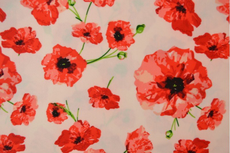 Peldkostīmu likras audums - magones 220 g/m²