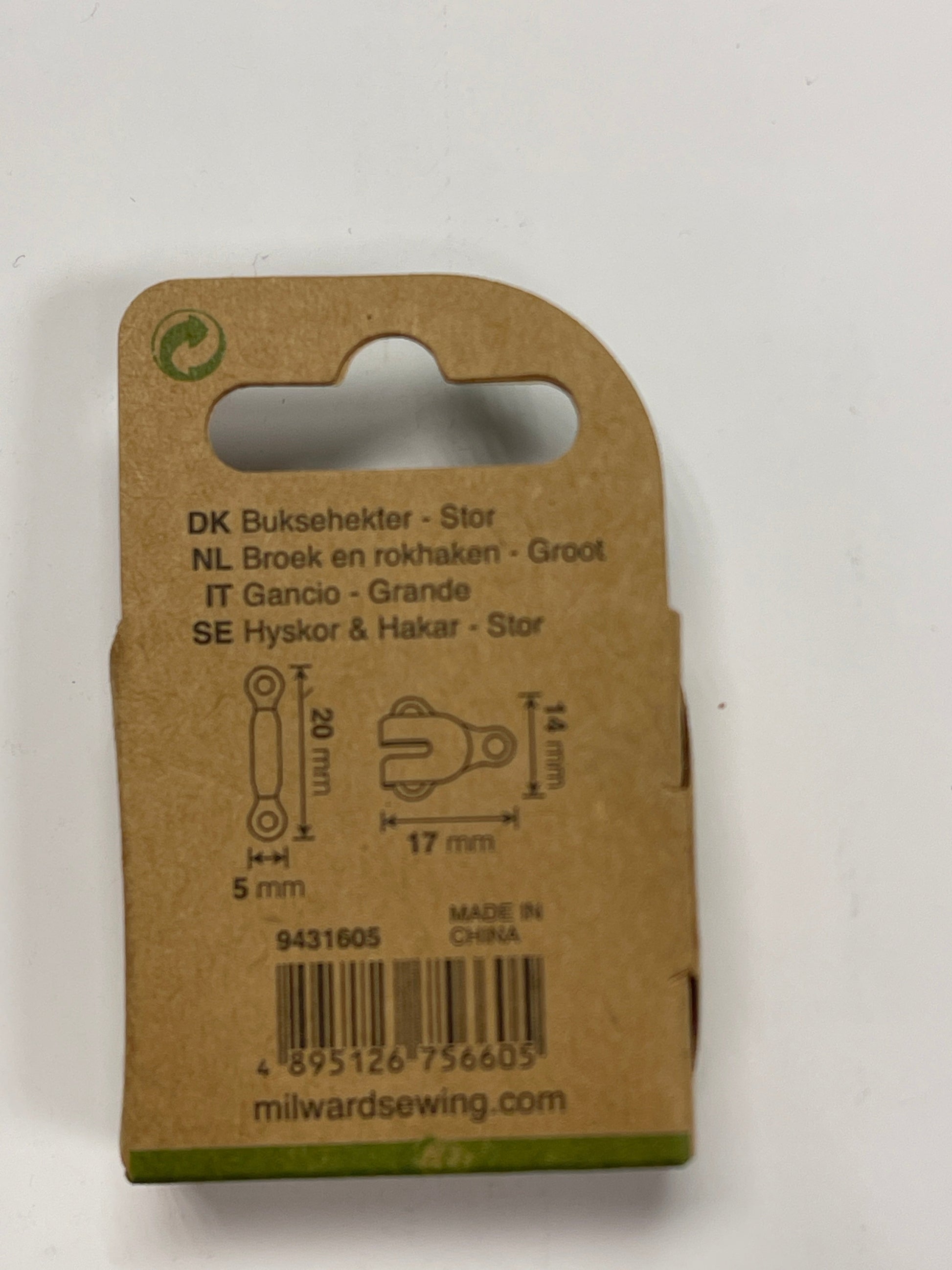 Piešujamie aizdares āķi un stienīši L izmērs - melni (iepakojumā 3 pāri)