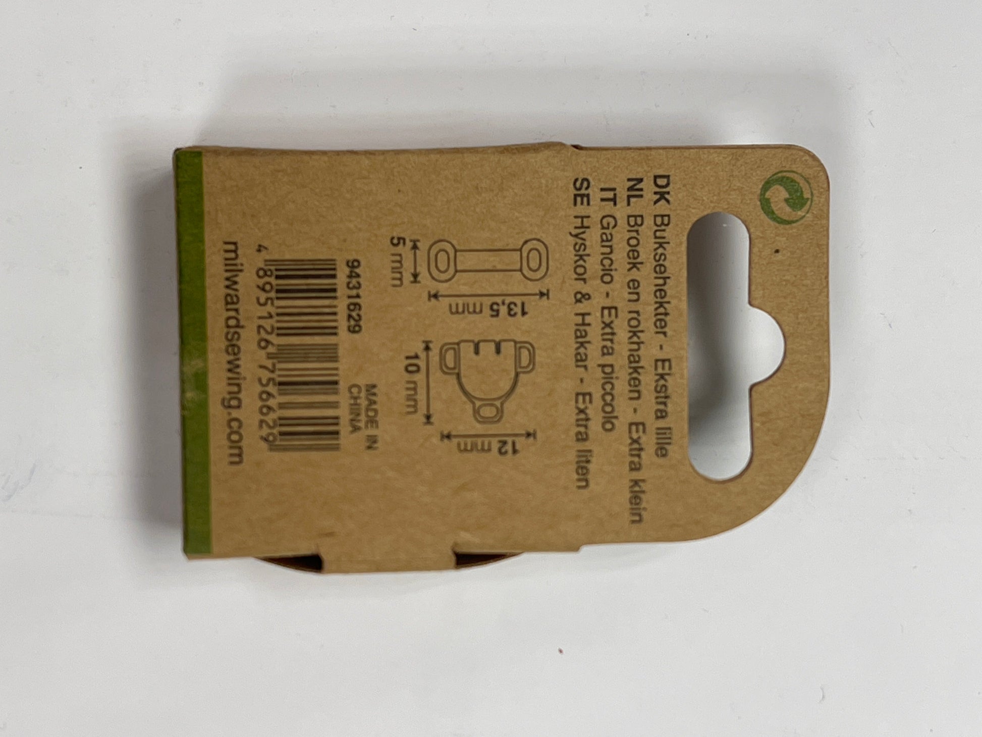 Piešujamie aizdares āķi un stienīši XS izmērs - niķelēti (iepakojumā 3 pāri)