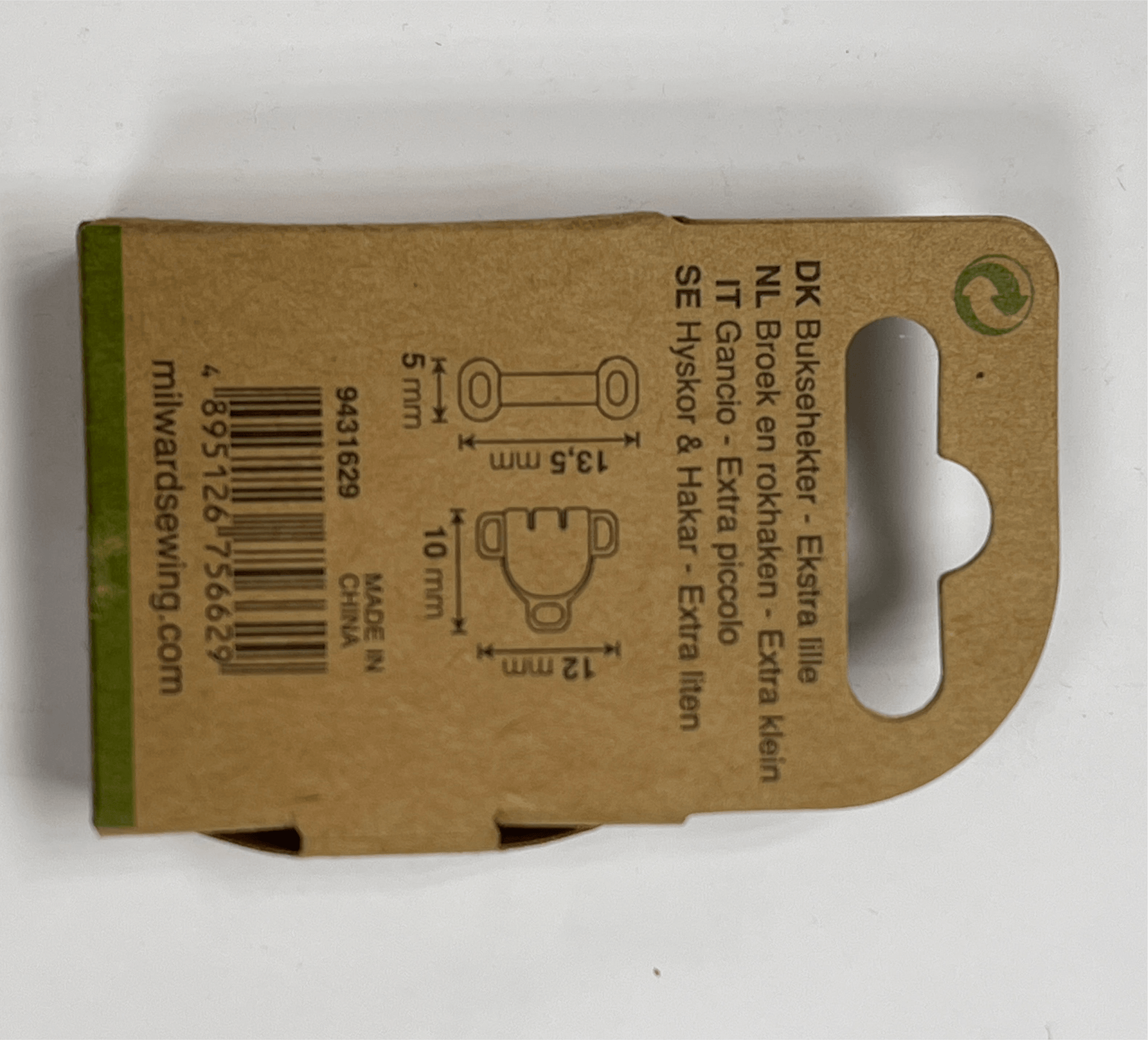 Piešujamie aizdares āķi un stienīši XS izmērs - niķelēti (iepakojumā 3 pāri)