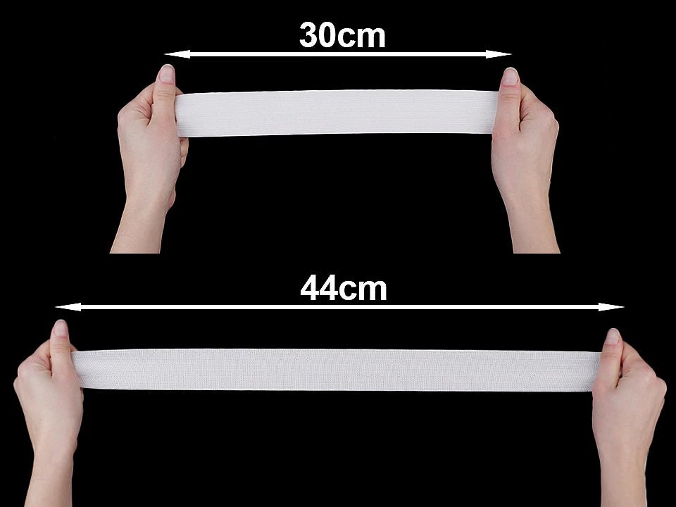 Attēls ar Plakanā gumija - 4 cm melna – pieejams Šarlotes audumi