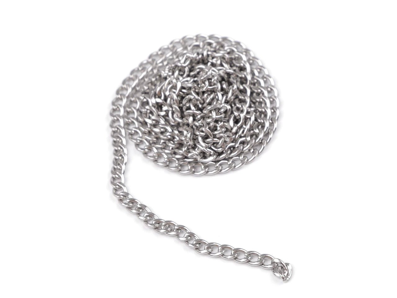 Plakana nerūsējošā tērauda ķēdīte, 3.7 mm, 1 m