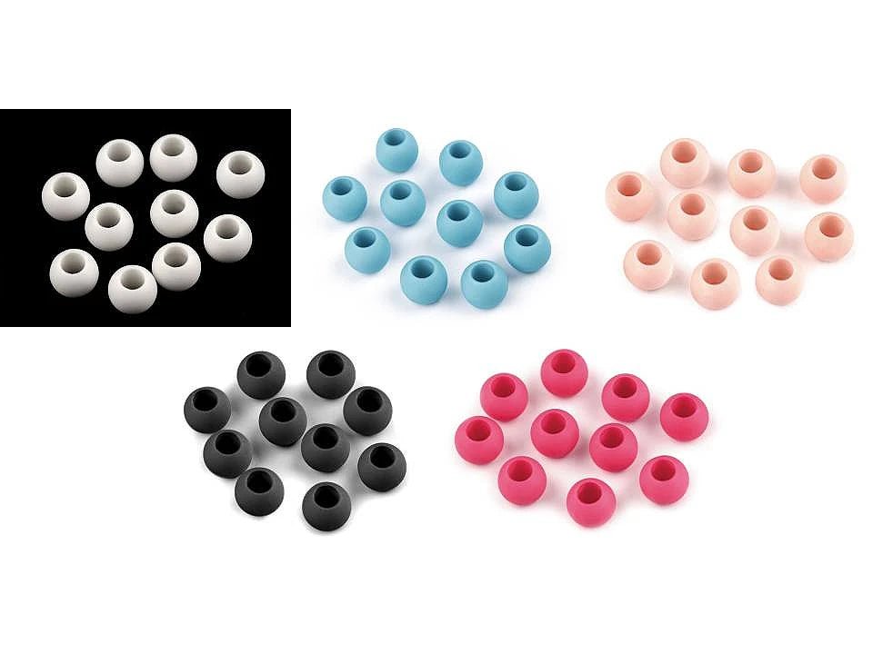 Plastmasas matētas pērlītes 10x12 cm|20 gab.|dažādu krāsu