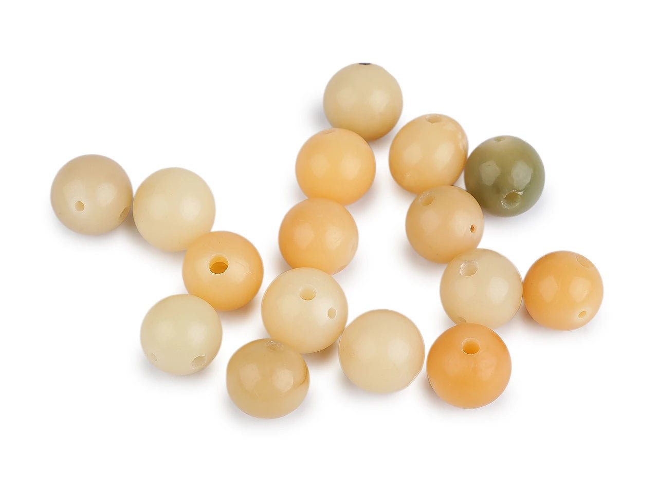Attēls ar Plastmasas pērlītes ar dabīgā ahāta imitāciju Ø11–13 mm, 20 g – mix – pieejams Šarlotes audumi