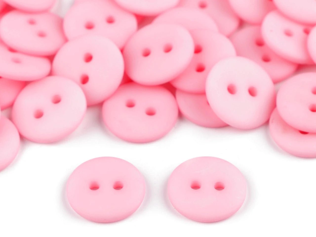 Plastmasas pogas 15 mm - rozā