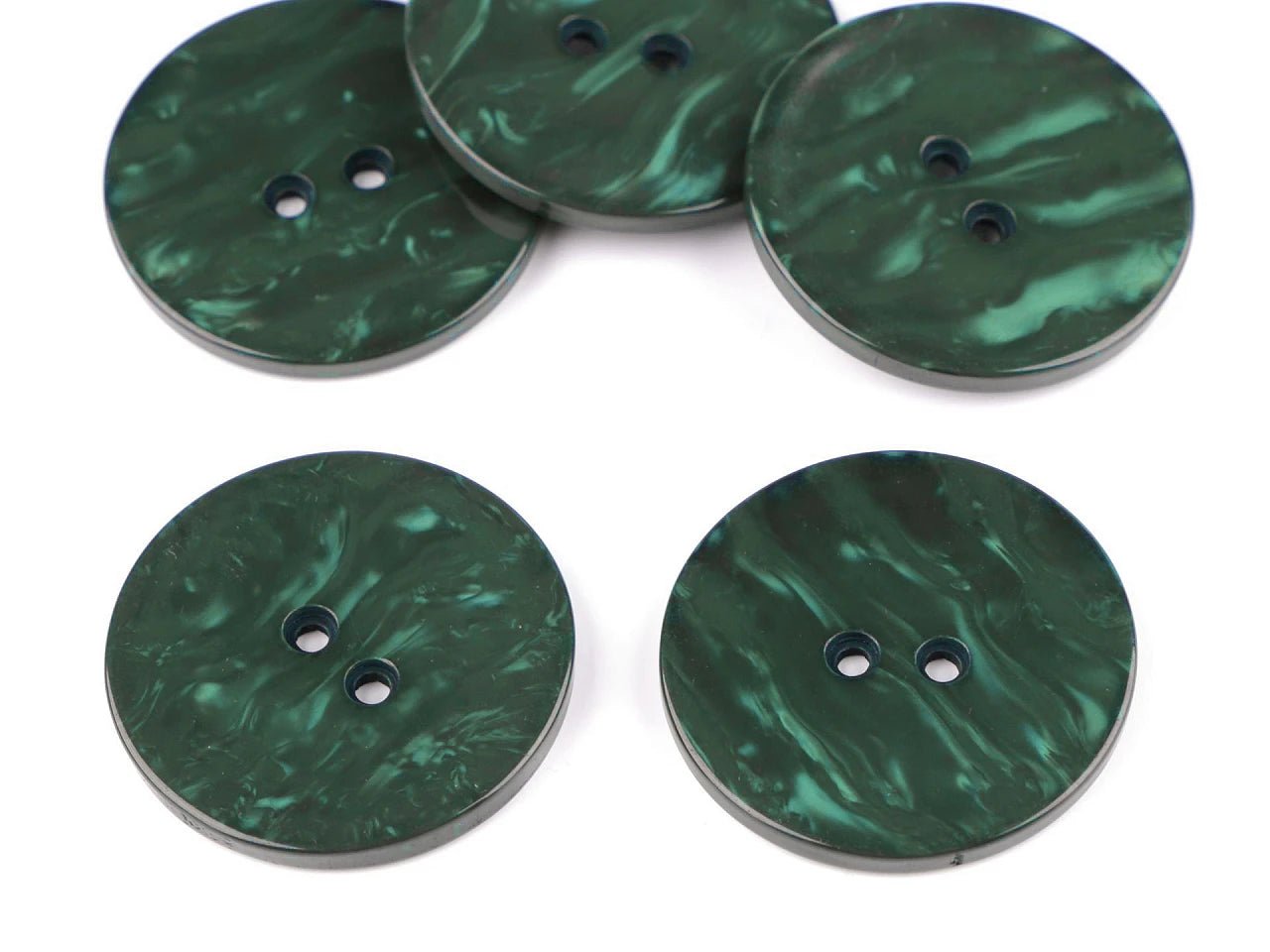 Plastmasas pogas 35 mm - tumši zaļas