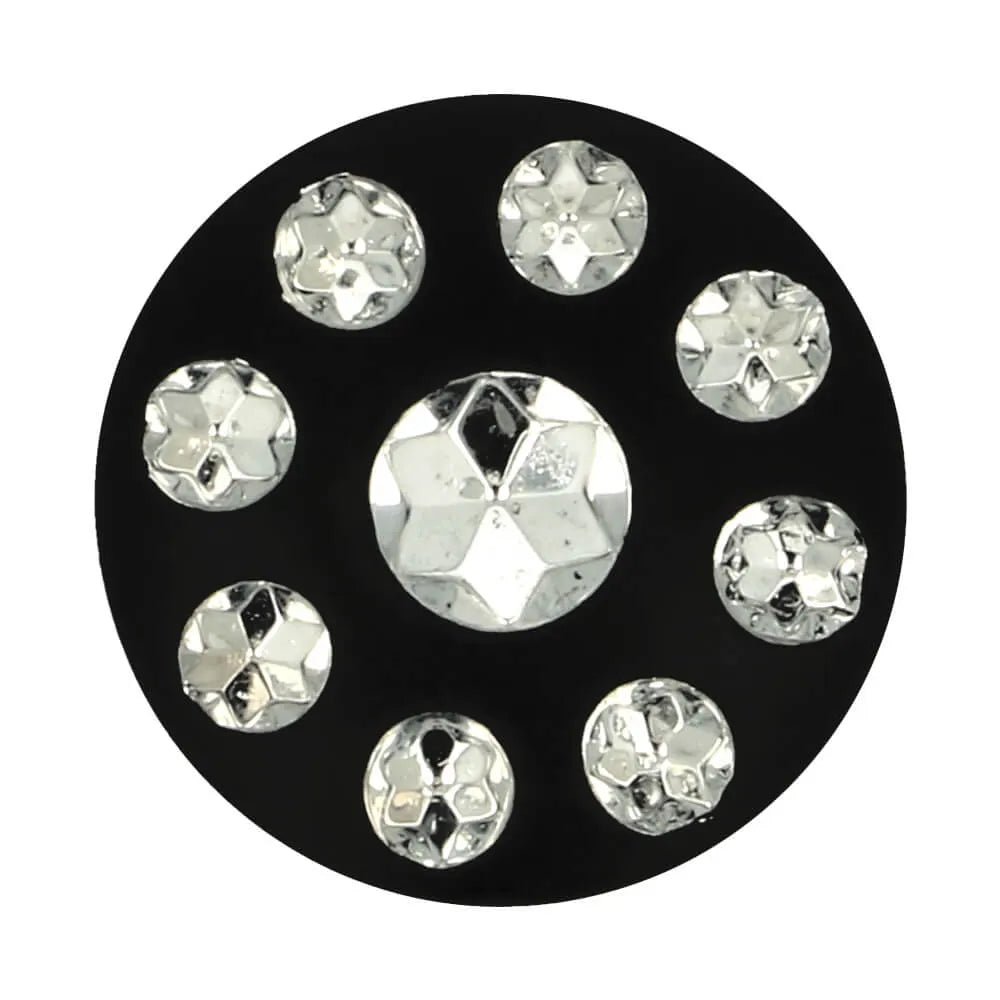 Poga dimantiņi uz mela pamata 15 mm