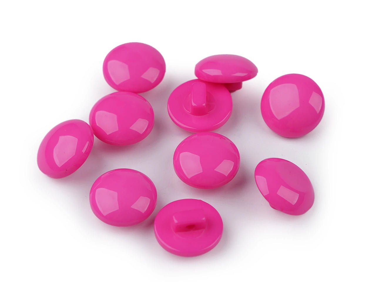 Pogas uz kājiņas 12.5 mm - koši rozā