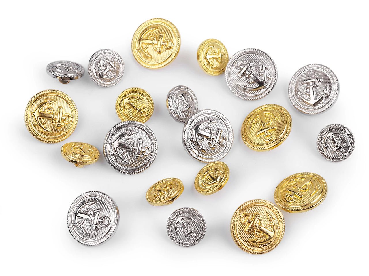 Pogas uz kājiņas 15,4 mm - sudraba enkurs