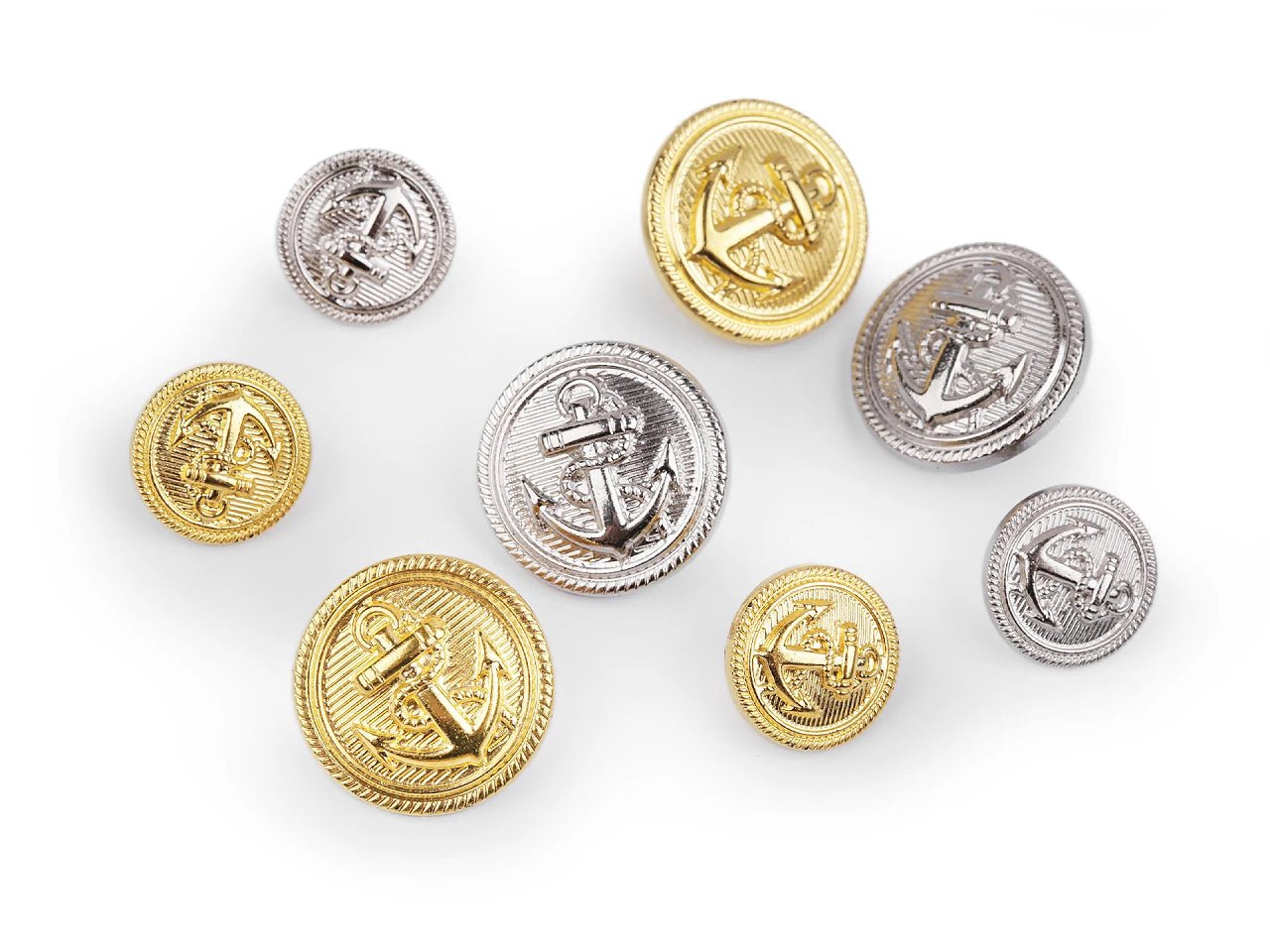 Pogas uz kājiņas 15,4 mm - sudraba enkurs