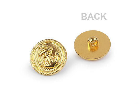 Pogas uz kājiņas 15,4 mm - zelta enkurs