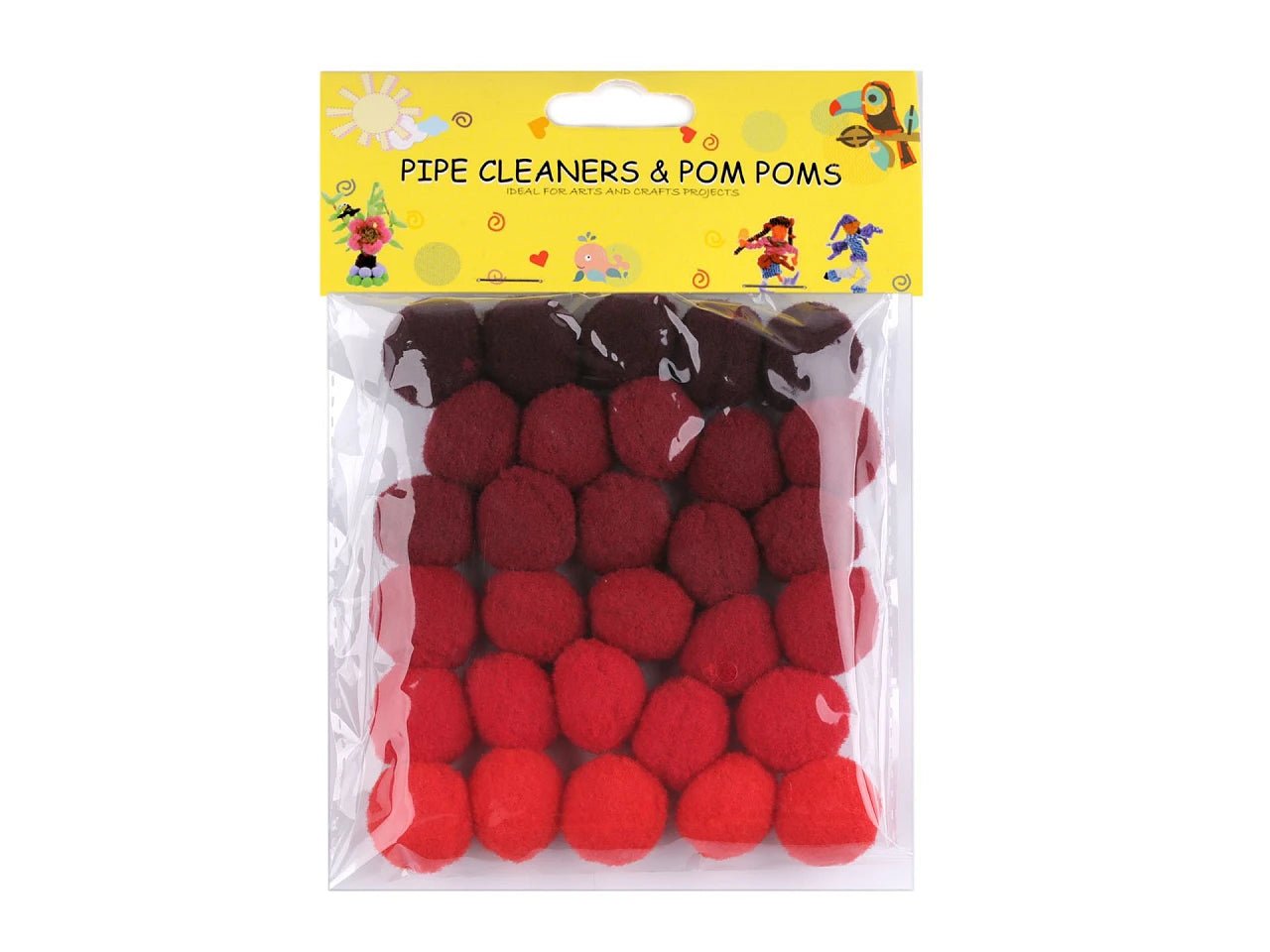 Pomponu komplekts Ø20 mm | 30 gab. | dažādu krāsu varianti