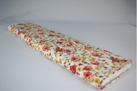 Premium 100% kokvilnas audums - retro rozes 115 g/m²