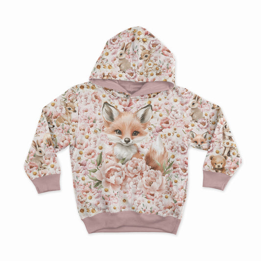 Silmkoekangast paneel 40x50 cm – rebane pojengides 250 g/m²