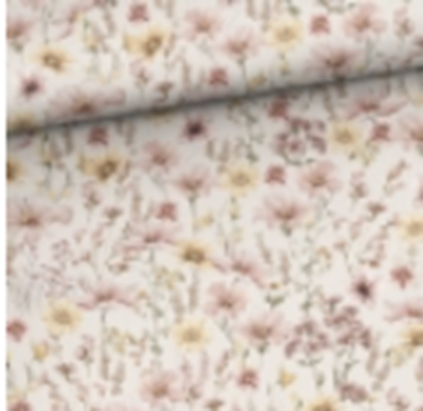 Puuvillane aasaline trikookangas – päikeseline heinamaa 250 g/m²