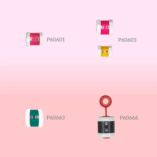 Image du compteur de rangs Pony, tailles S et L, pour un tricot précis (2.00–7.50 mm) – disponible chez Šarlotes audumi