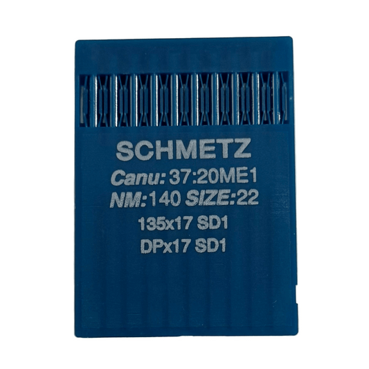 Attēls ar Rūpniecisko šujmašīnu adatas SCHMETZ DPx17 (135x17) SD1 ādai - 10 gab. – pieejams Šarlotes audumi