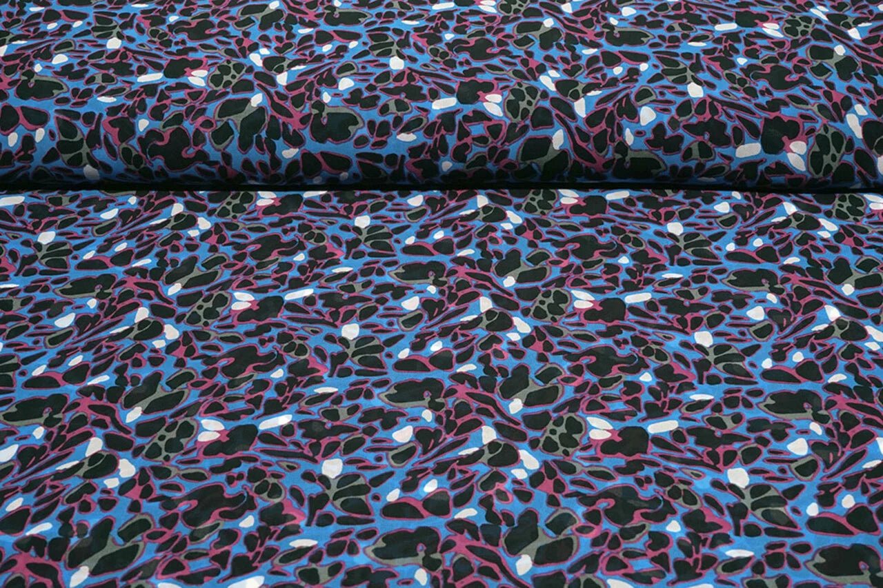 Šifons - abstrakts raksts | 150 cm | 65 g/m²