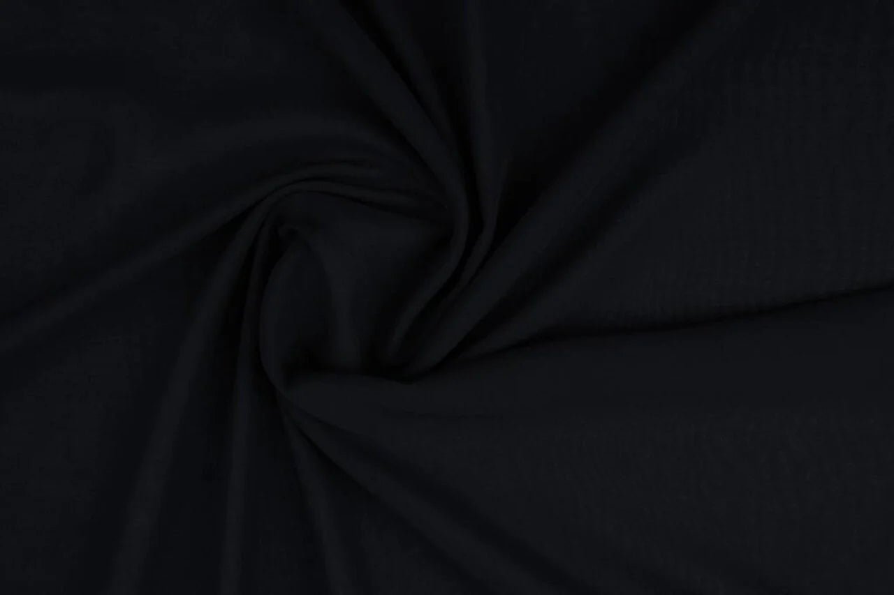 Šifons - melns| 150 cm | 80 g/m²