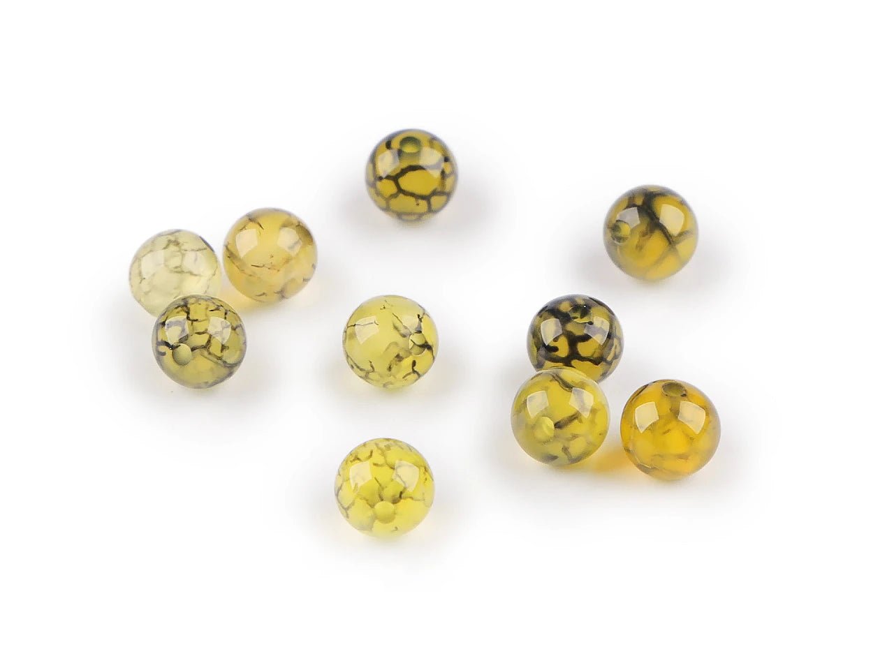 Sintētiskā ahāta minerālu pērlītes Ø6 mm | 10 gab.