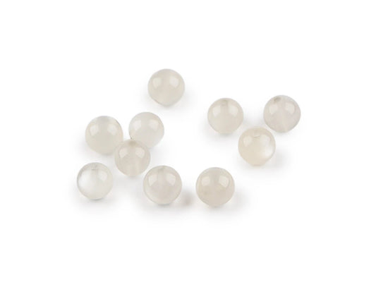 Sintētiskā mēnessakmens pērlītes Ø6 mm | 10 gab.