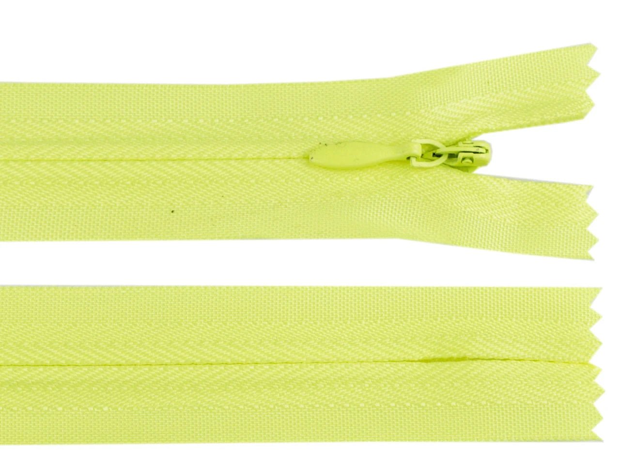 Slēptais rāvējslēdzējs - neona dzeltens