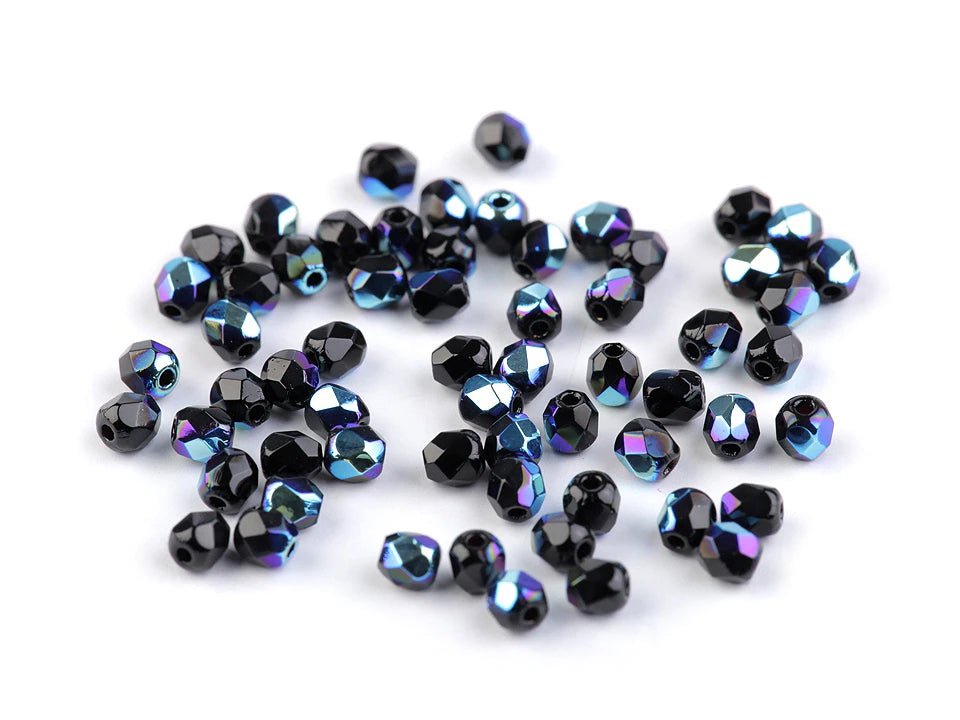 Slīpētas Čehu stikla pērlītes 3 mm - dažādas krāsas 5 g