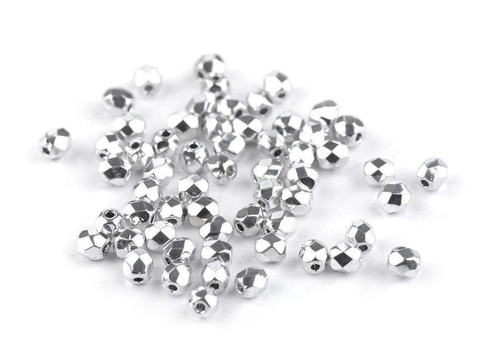 Slīpētas Čehu stikla pērlītes 3 mm - dažādas krāsas 5 g