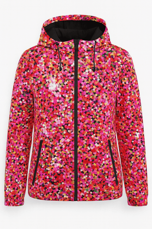 Softshell audums ar elastānu - konfeti 310 g/m²