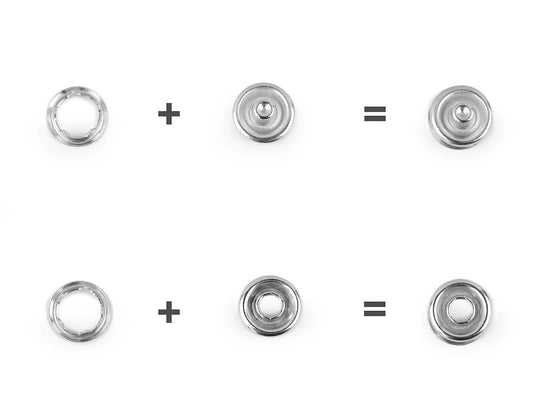 Spiedpogas metāla Ø10 mm 50 gab