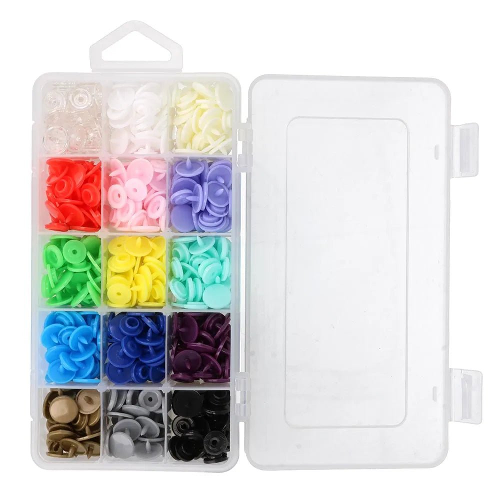 Spiedpogu komplekts Ø12.4 mm 15 krāsas