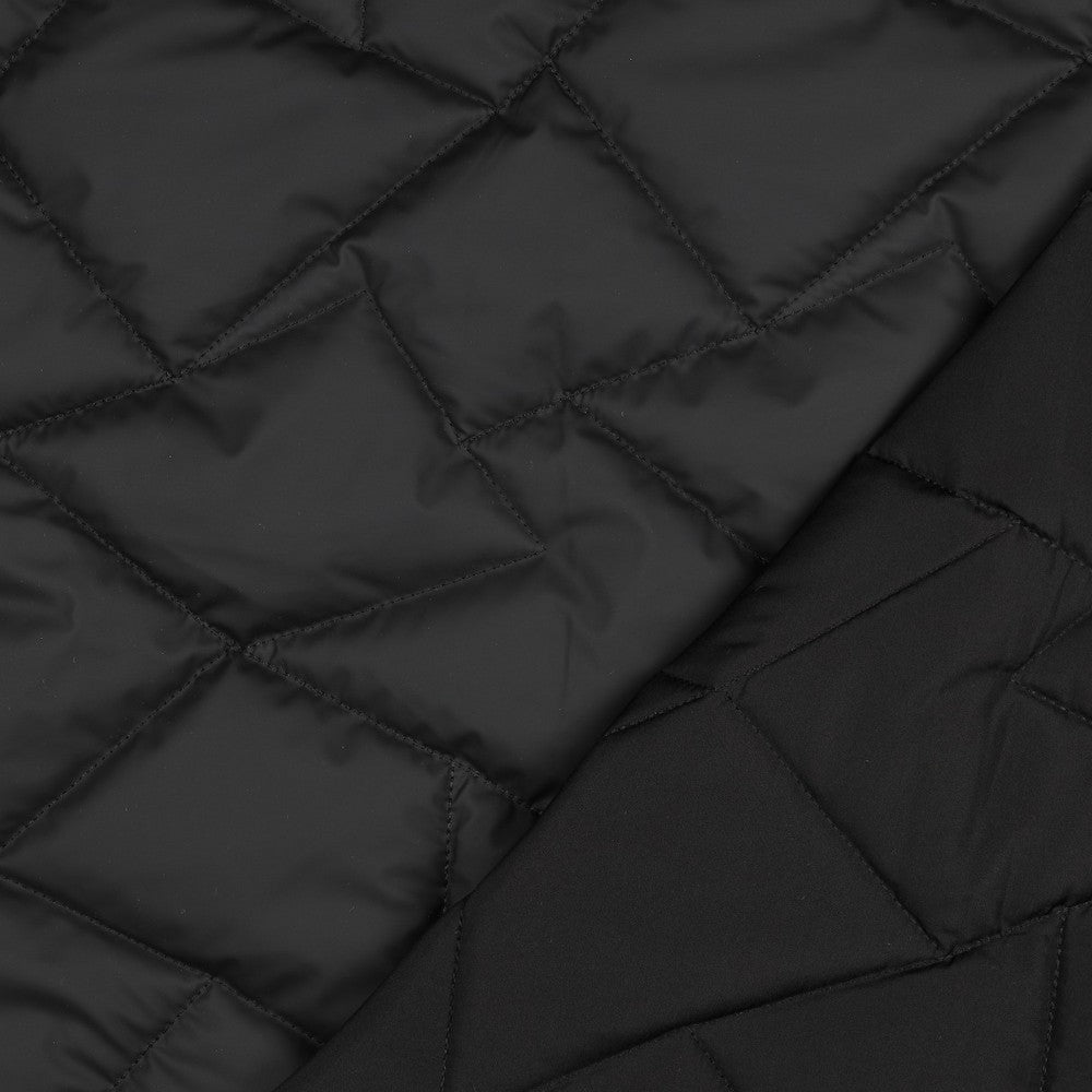 Stepēts vējjaku audums - melns 270 g/m²