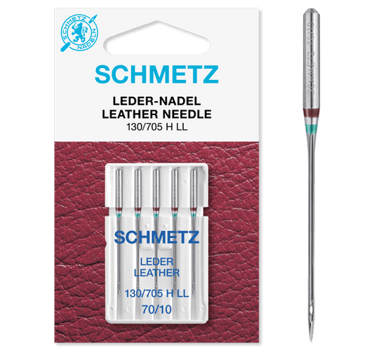 Šujmašīnu adatas ādai SCHMETZ LEATHER - Nr.70 (5gab.)