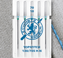 Šujmašīnu adatas dekoratīvajām šuvēm SCHMETZ TOPSTITCH NEEDLES - Nr.70 (5gab.)