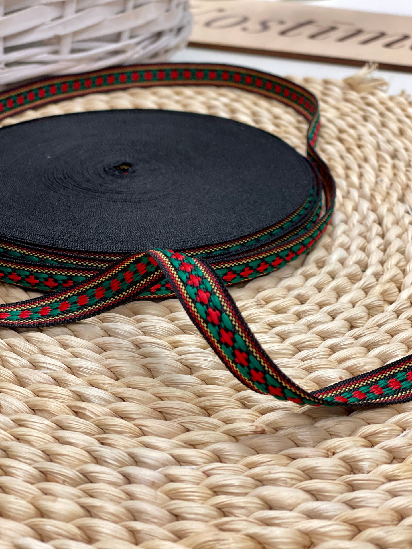 Tautiskā lente, josta 15 mm - ornamenti - LV