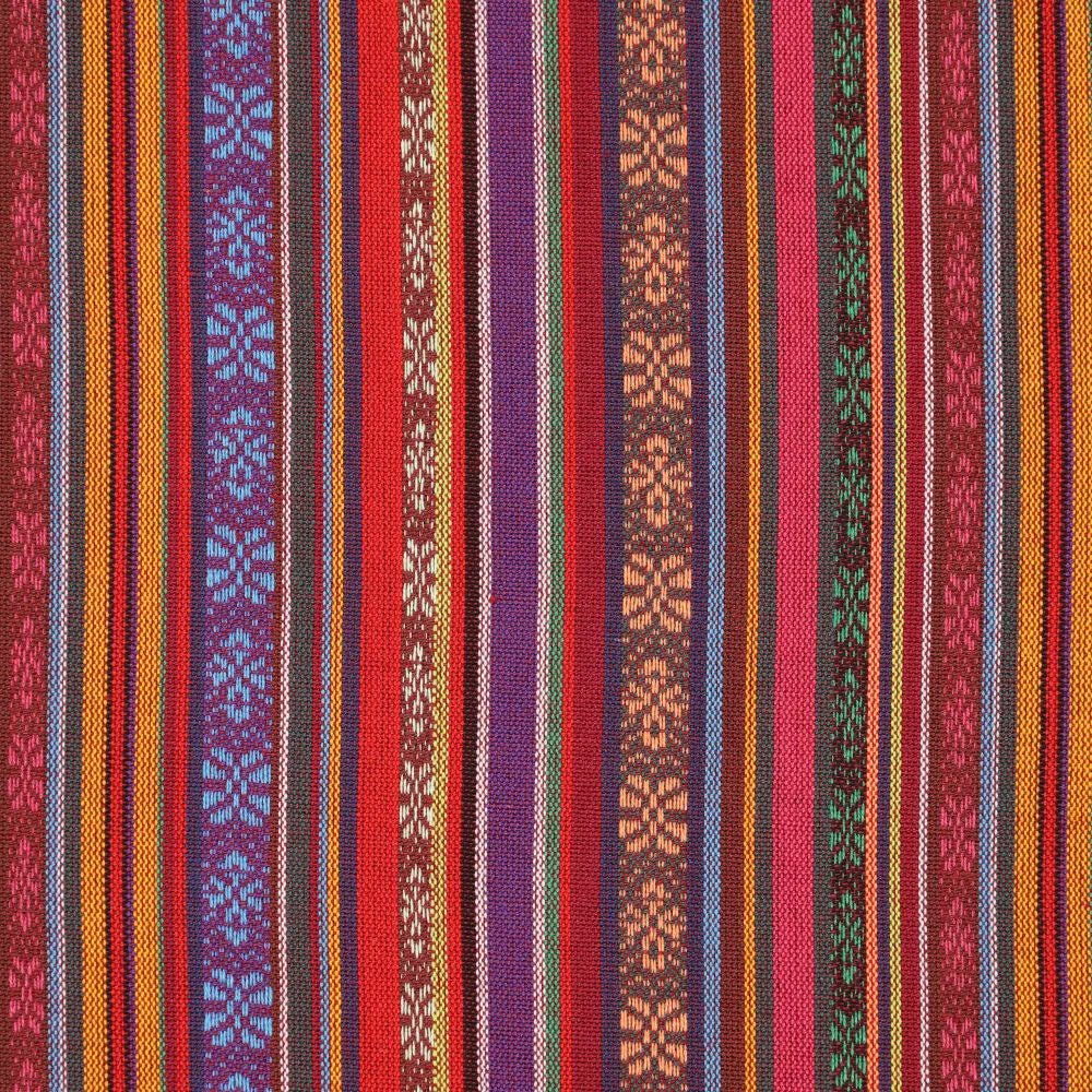 Tautiska raksta audums - sarkanie un zilie toņi 200 g/m²