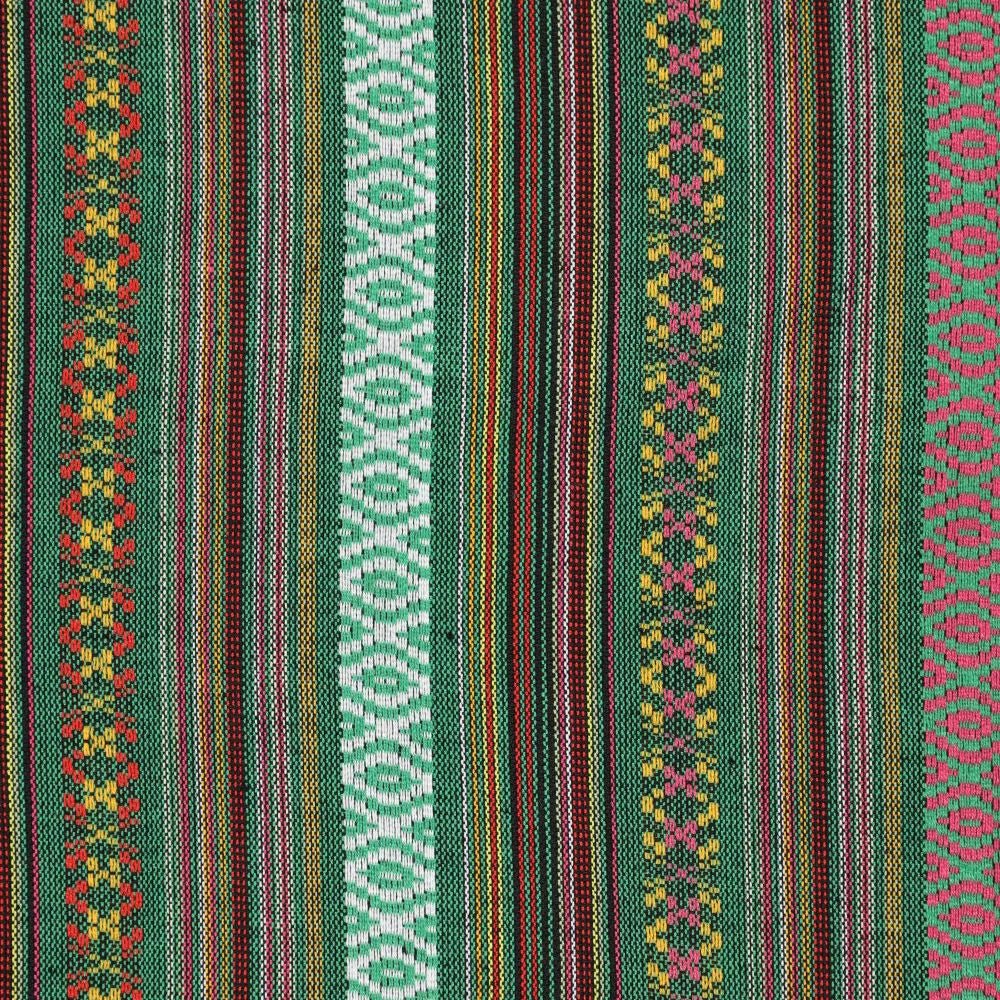 Tautiska raksta audums - zaļš 200 g/m²