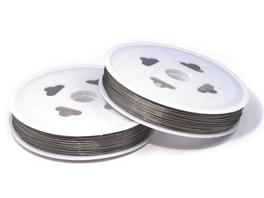 Tērauda stieplīte ar neilona pārklājumu | Ø 0,45 mm | 48–50 m | Platīna krāsa