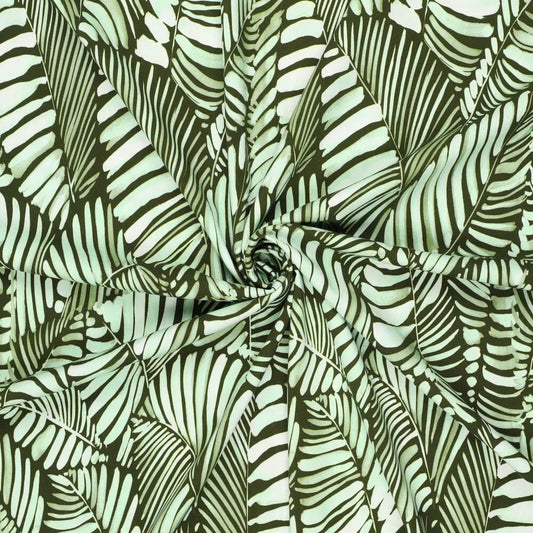 Viskozes audums - zaļas lapas 135 g/m²