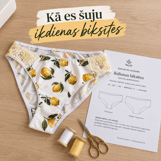 Kuidas õmblen oma igapäevaseid aluspükse – mugavad, pehmed ja just sellised, nagu ise tahan - Šarlotes audumi