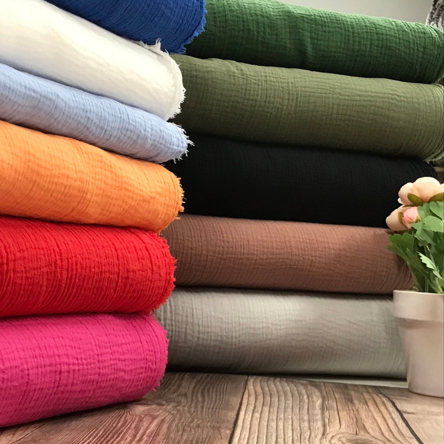 Muslīna audums vienkrāsas