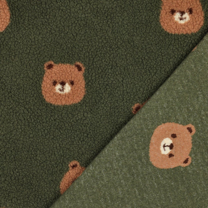 Teddy fliiskarud tumerohelisel