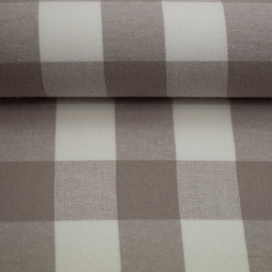 Flanelis-pelēkbrūnas rūtis 150 g/m²