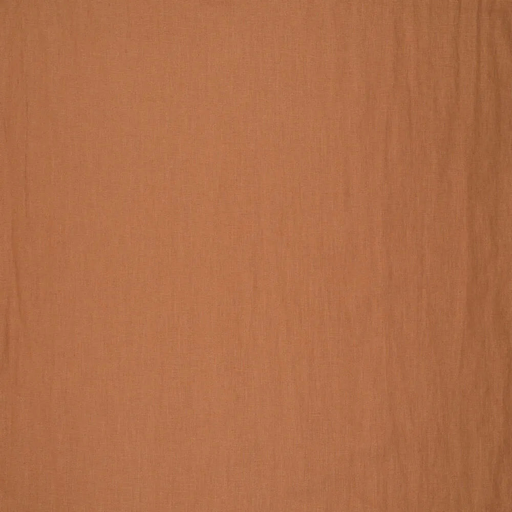 100% Softened Linen Fabric - Cognac 165 g/m²