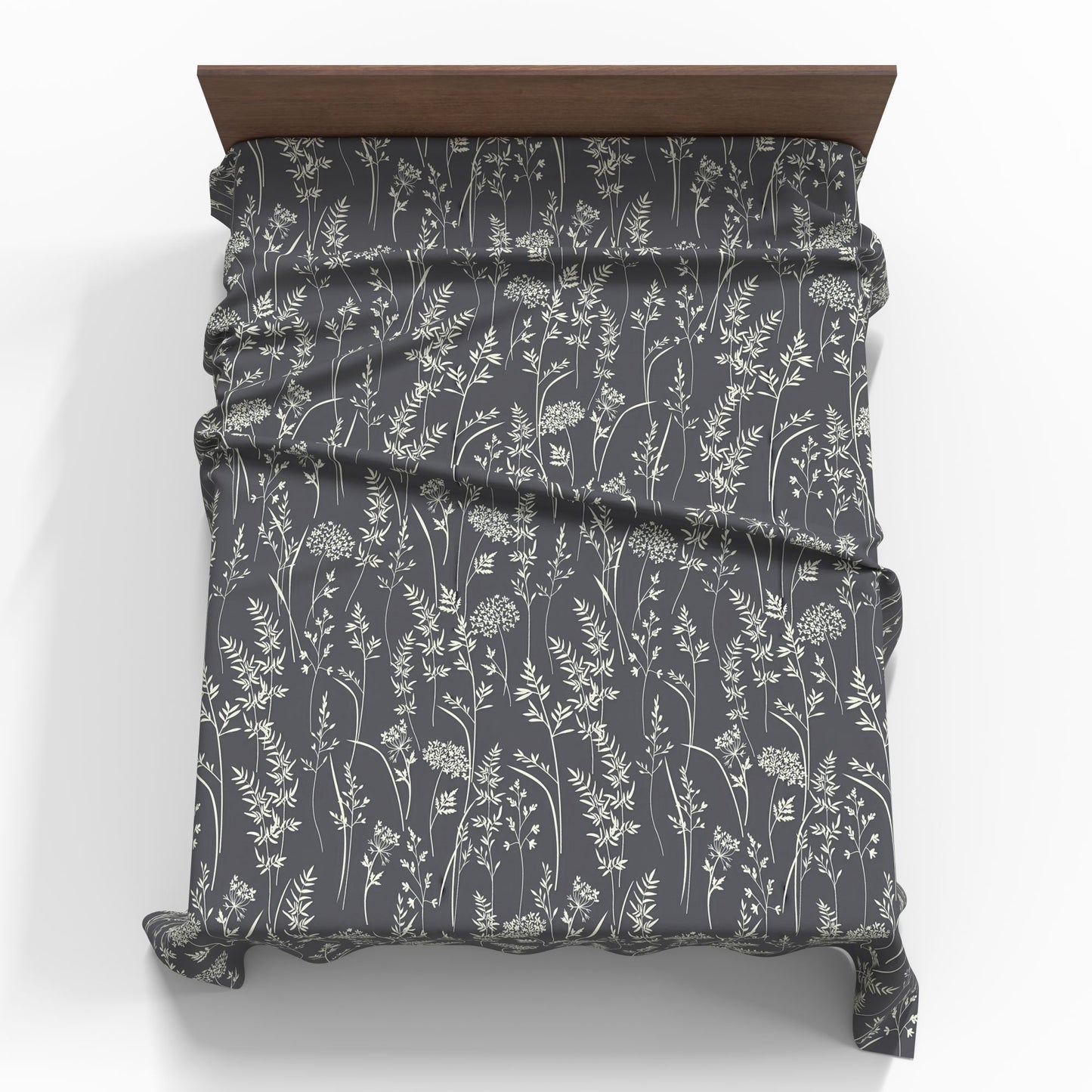 Attēls ar 100% Kokvilnas audums - botāniskais raksts 220cm 146 g/m² – pieejams Šarlotes audumi