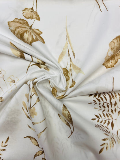 Image de tissu 100 % coton - herbier brun 125 g/m² – disponible chez Šarlotes audumi
