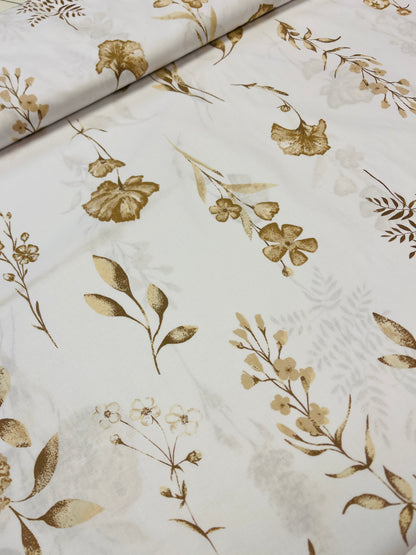 Image avec tissu en coton 100 % - herbier brun 125 g/m² – disponible chez Šarlotes audumi